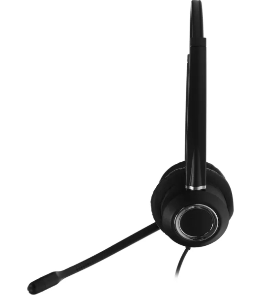 Гарнитура VT VT6200-D чёрный-серебристый, проводная, USB