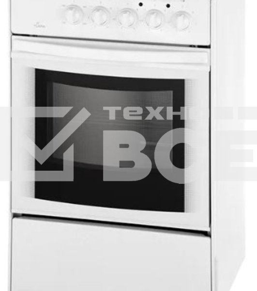 Плита электрическая Flama AE 1406 W белый, конфорок 4 электрических, духовка 50 л, 50 см x 85 см x 60 см