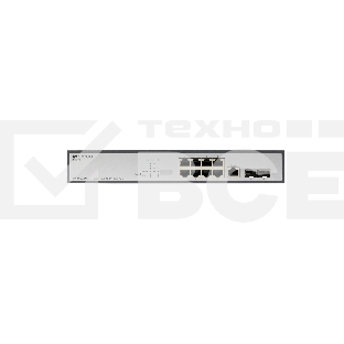 Коммутатор Managed L2 Switch 8x1000Base-T, 2x1000Base-X SFP, RJ45 Console, 19