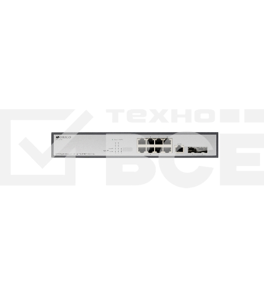 Коммутатор Managed L2 Switch 8x1000Base-T, 2x1000Base-X SFP, RJ45 Console, 19