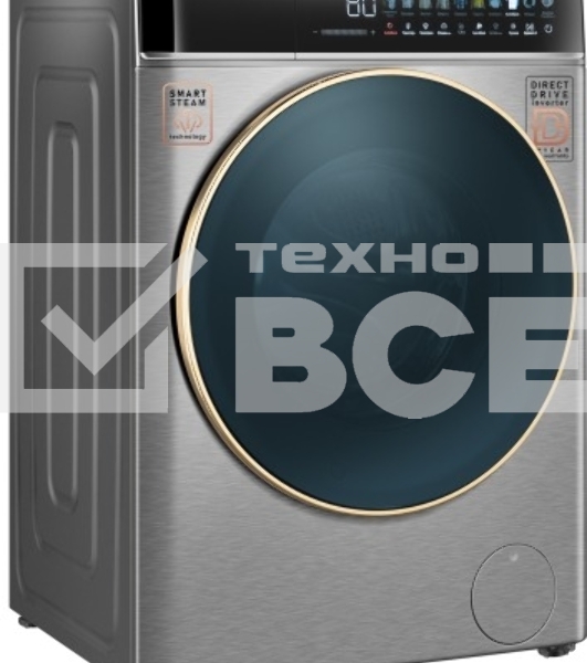 Стирально-сушильная машина Weissgauff WMD 58411 Direct Drive Inverter Premium Steam Steel (433418) нержавеющая сталь, фронтальная загрузка 11 кг, 1400 об/мин, класс: В