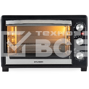 Мини-печь Hyundai MIO-HY073 26 л, 1500 Вт, серебристый/черный