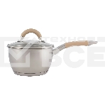 Ковш MALLONY Fortuna нержавеющая сталь, с крышкой 1,65 л, диаметр 16 см, капсулированное дно, фото 1