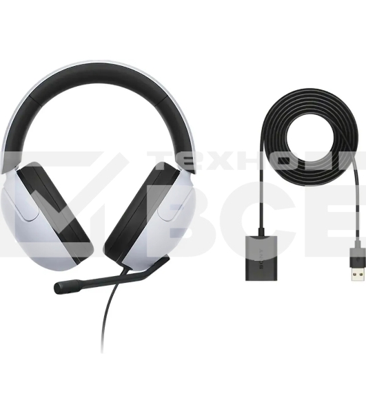 Гарнитура Sony INZONE H3 чёрный/белый, проводная, USB, совместимость с PS5