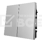 Выключатель 2-кл. СП ZIMA IP20 10А безвинт. зажим серый матовый LEZARD 704-7488-101QC, фото2