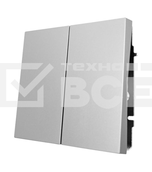 Выключатель 2-кл. СП ZIMA IP20 10А безвинт. зажим серый матовый LEZARD 704-7488-101QC