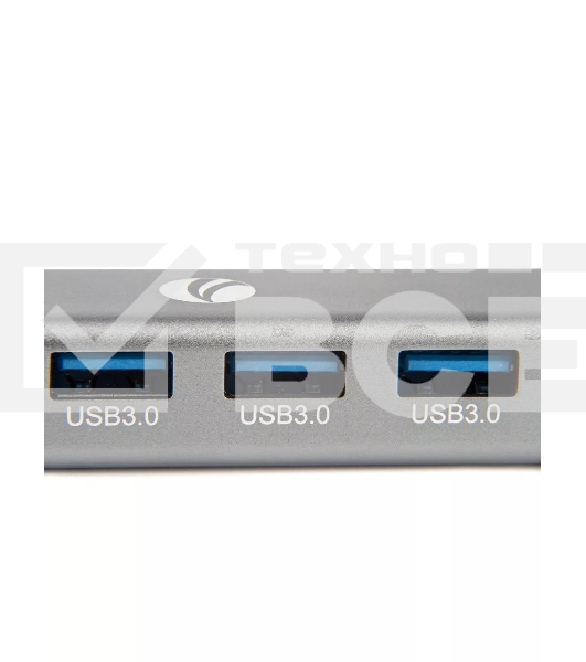 Кабель-концентратор USB 3.1 Type-Cm --> RJ-45+3port USB3.0(f) Aluminum Shell VCOM <DH311A>