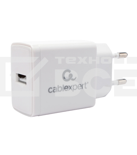 Зарядное устройство Cablexpert MP3A-PC-56, 5Вт, 1А, 1хUSB, белый, пакет
