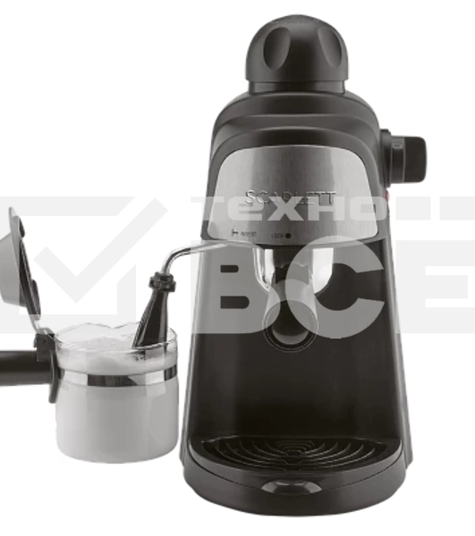 Кофеварка эспрессо Scarlett SC-037 черный, исп. кофе - молотый, 0.24 л, 800 Вт, 3.5 Бар.