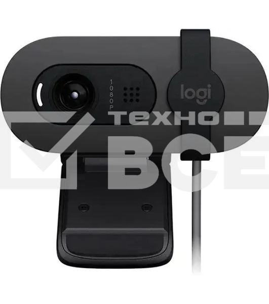 Веб-камера Logitech HD Webcam Brio 100 черный 2Mpix (1920x1080) USB-A с микрофоном (960-001587)