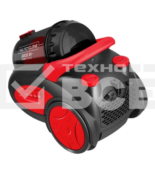 Пылесос Centek CT-2520 черный/красный, 400/2200 Вт, уборка сухая, пылесборник циклонный фильтр, 2 л