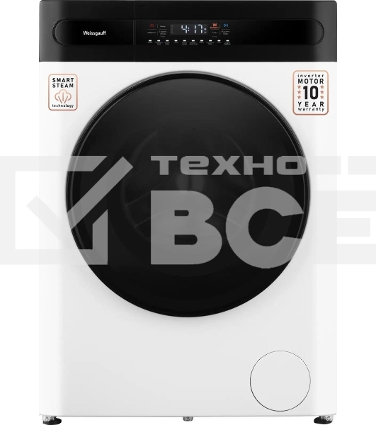 Стиральная машина Weissgauff WMD 49411 DC Inverter Steam, класс: B, загр.фронтальная макс.:11кг, (с сушкой) белый