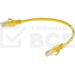 Патч-корд Premier PP12-0.25M/Y 1000Гбит/с UTP 4 пары cat.5E CCA molded 0.25м желтый RJ-45 (m)-RJ-45 (m), фото2