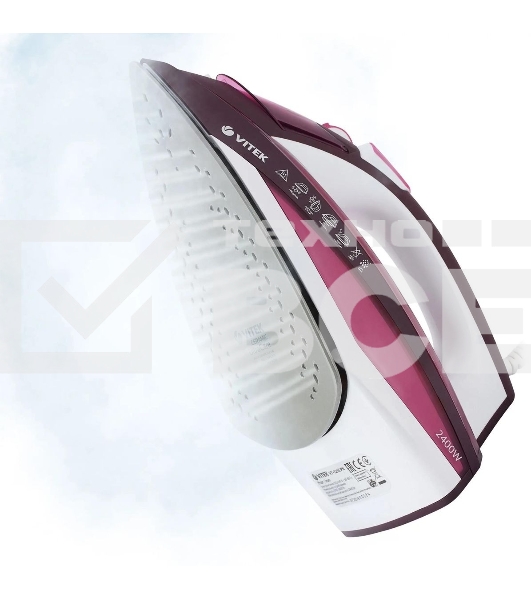 Утюг Vitek Luxure 1215-VT-03 2400Вт бордовый/белый