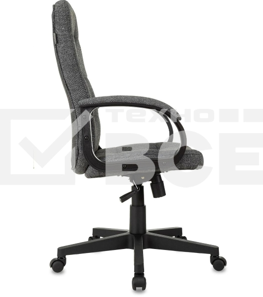 Кресло руководителя Бюрократ CH 002 Fabric 3C1 серый, крестов. пластик