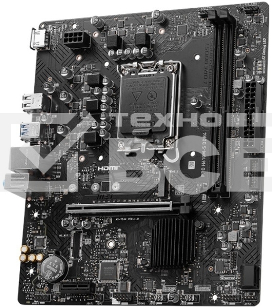 Материнская плата MSI PRO H610M-S DDR4, LGA 1700, Intel H610, 2xDDR4, 2xSATA, 1xM.2, 1xPCIe 4.0 x16, 1xPCIe 3.0 x1, 1xHDMI, 1x1Gb LAN, 4xUSB 2.0, 2xUSB 3.2 Gen 1, 3x3.5 мм, 7.1, Micro-ATX