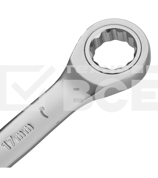 Набор ключей комбинированных трещоточных Denzel 6-17 мм, 6 шт., CrV, матовый хром 14720