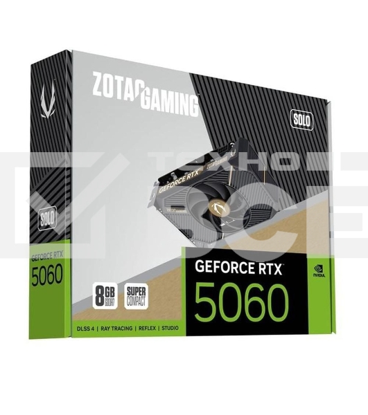 Видеокарта Zotac RTX 5060 SOLO 8Gb GDDR7 128bit 3xDP HDMI 1FAN LITE PACK