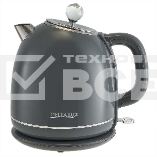 Чайник электрический Delta LUX DE-1018 (1,7 л. металл/пластик) серый