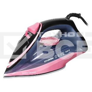 Утюг Hyundai H-SI01623 2400 Вт черный/розовый