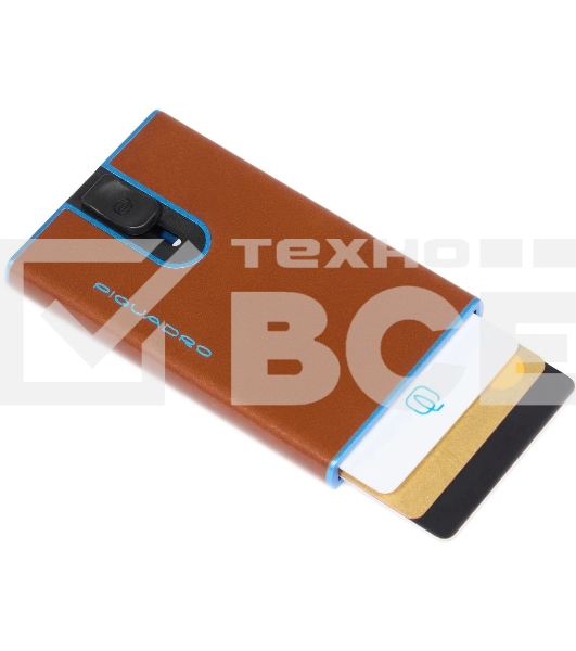 Чехол для кредитных карт Piquadro Blue Square PP4825B2BLR/M каштановый натур.кожа