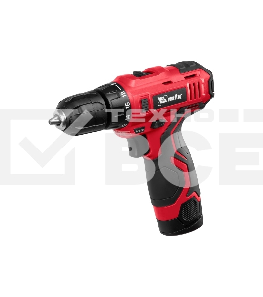 Дрель-шуруповерт аккумуляторная MTX MCDL-12-02P, Аккумуляторная, 12В, 2 АКБ, Кейс
