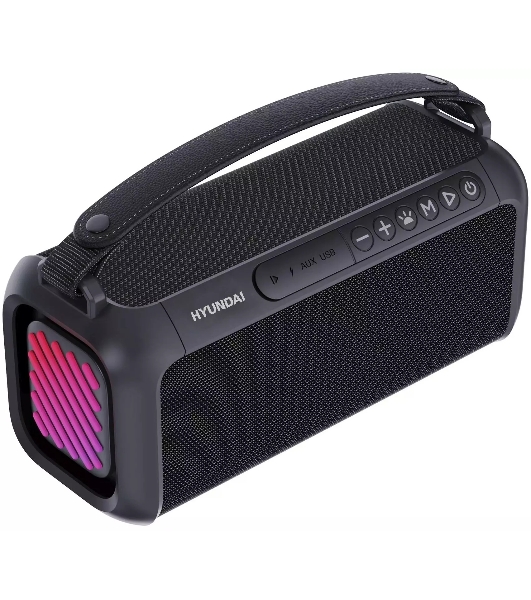 Колонка портативная Hyundai H-PS1007 черный 60W 2.0 BT 10м 2600mAh