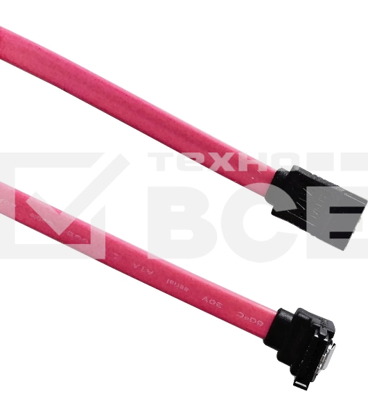 Кабель Buro SATA SATA 0.5м (BU-SATA-SATA-ANG-LOCK) красный