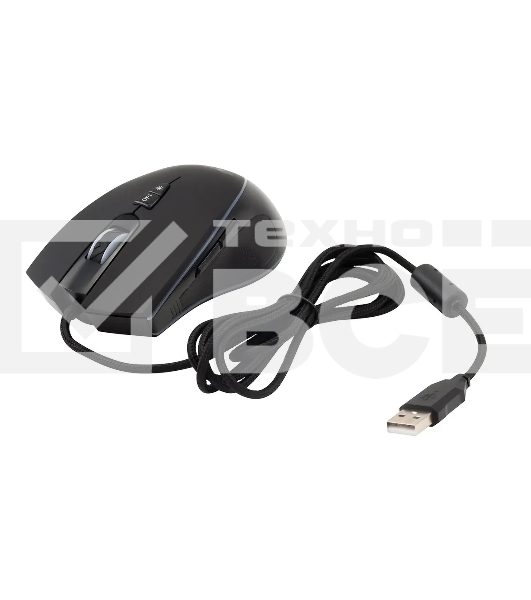 Мышь проводная Acer OMW131 черный, 6400 dpi, USB, кнопки - 7