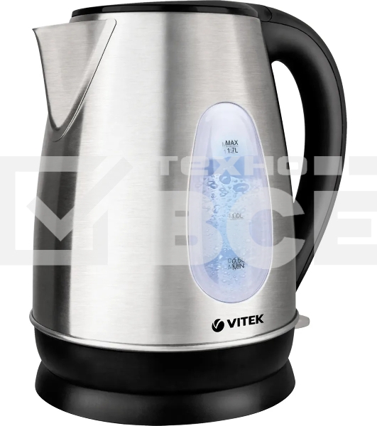 Чайник электрический Vitek VT-1134 серебристый/черный