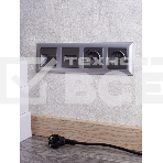 Рамка 4-местная IEK BRITE РУ-4-Бр DECOR 3D-форма алюминий, фото2
