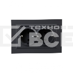 Розетка 2-местная IEK BRITE РС12-3-БрГ с заземлением, без защитных шторок, 16А в сборе, графит, фото 1