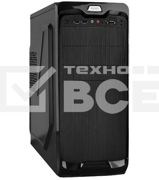 Компьютерный корпус Miditower ExeGate UN-604-UNS350 (ATX, БП UNS350 с вент. 12см, 2хUSB+2хUSB 3.0, аудио, черный)