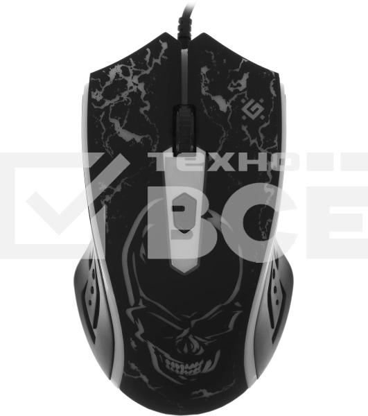 Мышь проводная Defender Overmatch GM-069 черный, 2400 dpi, USB, кнопки - 4