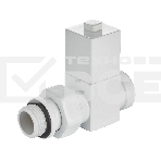 Набор дизайн-вентилей Royal Thermo CUBE, прямой (белый) 1/2