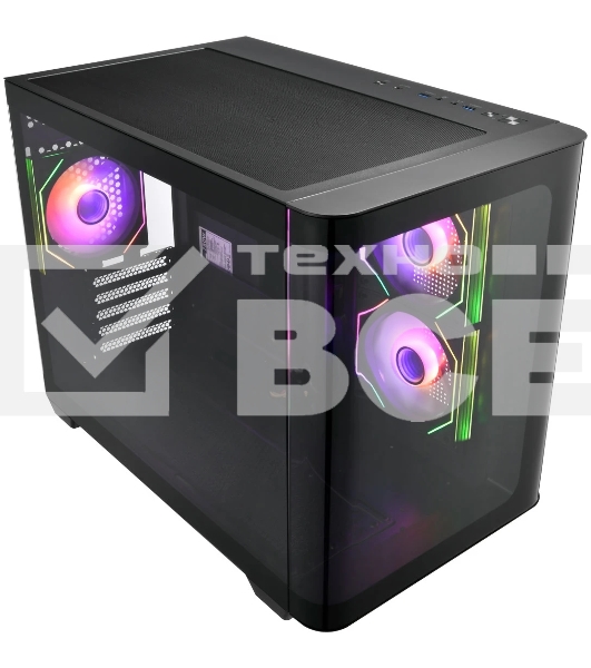 Компьютерный корпус FSP mATX Minitower S380-BA, черный