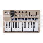 Клавиатура MIDI 231508 Arturia MiniLAB 3 Champagne 25 клавиш, 8 энкодеров, 8 RGb пэдов, 8 фейдеров, дисплей, сенсорные регуляторы Pitch/Modulation, MIDI-выход, 1/4' Jack вход педали, режим Chord, арпеджиатор, USB-C, фото 1