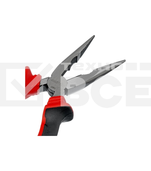 Длинногубцы прямые Matrix, 160 мм, хром-ванадий, двухкомпонентные рукоятки