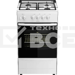 Плита газовая Darina 1B1 GM 441 008 W белый/черный, конфорок 4 шт, духовка 50 л, 50 см x 85 см x 51 см