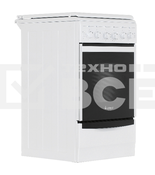Плита газовая Gefest ПГ 5100-02 белый, конфорок 4 шт, духовка 52 л, 50 см x 85 см x 58.5 см