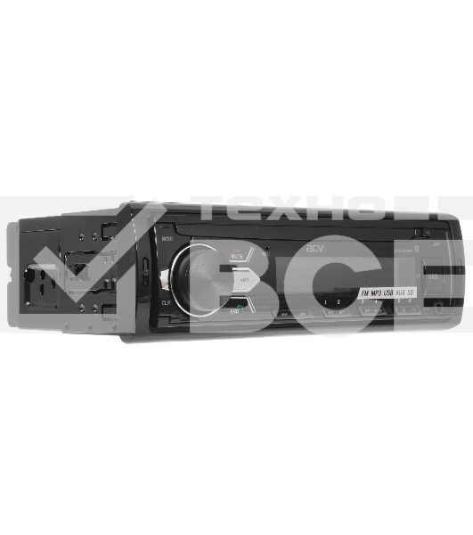 Автомагнитола ACV AVS-824BW, 1 DIN, Bluetooth, USB Type-A, AUX