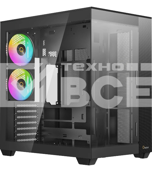 Корпус Ocypus Delta C74 ARGB Black, Midi-Tower, чёрный, 2 x 120 мм