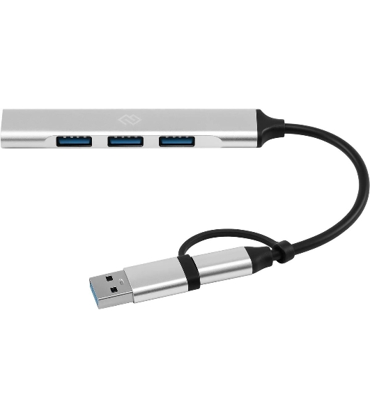 USB-концентратор Digma DHUB-4USB-AC-2.0, USB-C + USB-A, USB 2.0 4 портов, USB