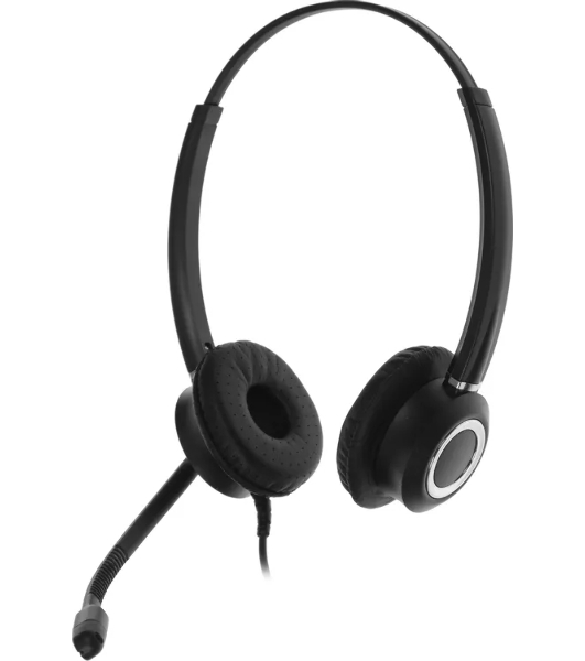 Гарнитура VT VT6200-D чёрный-серебристый, проводная, USB