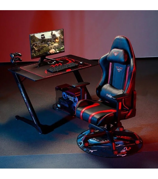 Стол игровой Eureka TN-Z43-BK-V2 столешница ЛДСП черный каркас черный