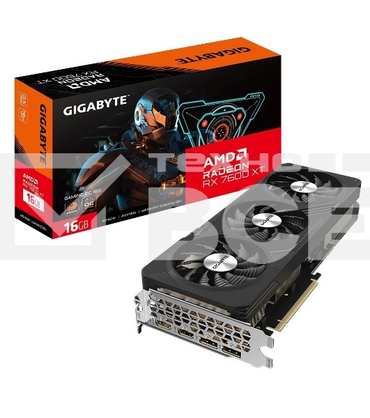 Видеокарта Gigabyte GV-R76XTGAMING OC-16GD AMD Radeon RX 7600XT 16Gb PCI-E 4.0 128bit GDDR6 2539/18000 HDMIx2 DPx2 HDCP Ret