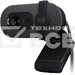 Веб-камера Logitech HD Webcam Brio 100 черный 2Mpix (1920x1080) USB-A с микрофоном (960-001587), фото 1