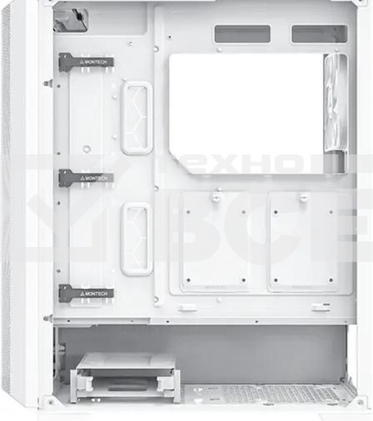 Компьютерный корпус Montech SKY ONE Lite белый без БП ATX 3x120mm 2xUSB3.0 1xUSB3.1 audio bott PSU