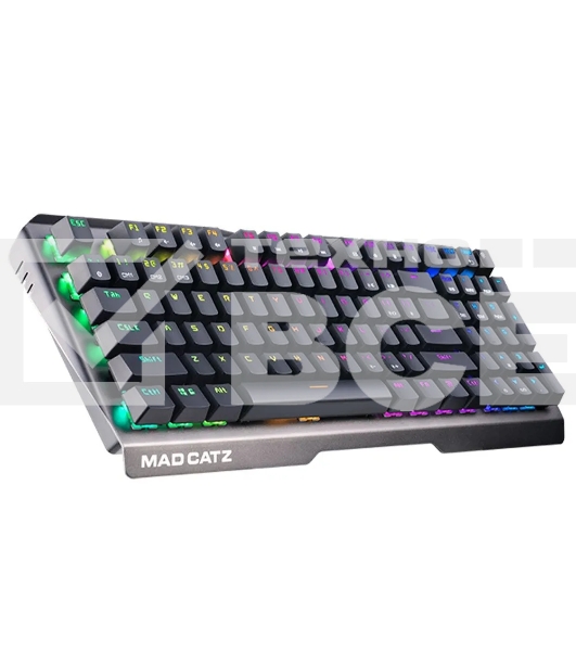 Клавиатура проводная игровая Mad Catz S.T.R.I.K.E. 13 US БЕЗ РУССКОЙ РАСКЛАДКИ черная (CHERRY MX RED Switch, 96 кл., RGB подсветка, USB)