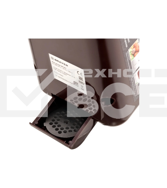 Мясорубка BRAYER 1601BK, 1300 Вт,реверс, насадки кеббе, колбасы, 2 диска, отсек для хранения, толкат